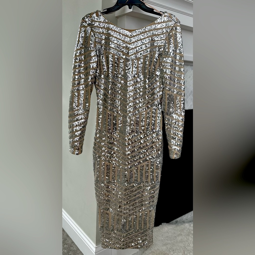 Dress the Population’s Emery Sequin Placement Dress